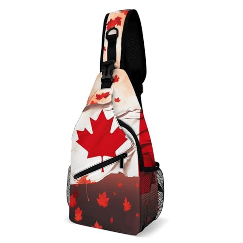 Bolso cruzado deportivo estilo Canadian, 38x20cm