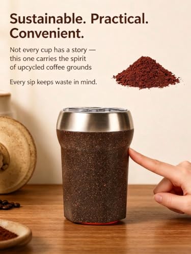 ChayWillow Coffee Grounds Reusable Travel Mug 304 Stainless Steel - image 4