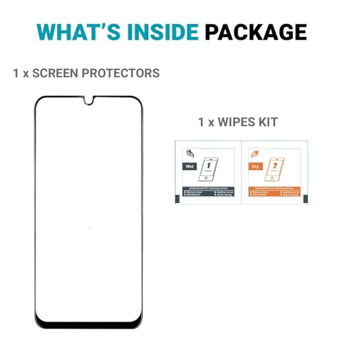 Image of FabeKee Tempered Glass Screen Protector Compatible For Black Cellphone With Edge To Edge Coverage And Easy Installation Kit (Transparent, Samsung Galaxy A17 5G)