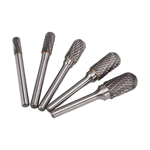 Juego de Fresas Rotativas de Carburo 5 Piezas 6mm vástago miniatura 5