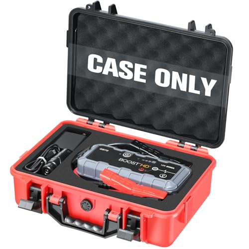 Case for NOCO Boost GB70 & X GBX75 - Portable Car Battery Jump Starter Hard Shell Case: Waterproof Travel Carrying Storage Box for NOCO Boost GB70 & GBX75 UltraSafe Jump Starter - RV Trips (Black+Red)