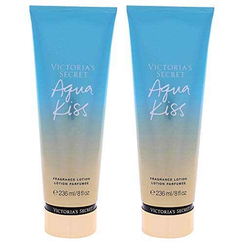 Opiniones de Aqua Kiss Victoria Secret más recomendados. 34 Loción con fragancia Aqua Kiss de Victorias Secret para mujer, loción corporal de 8 onzas, paquete de 2