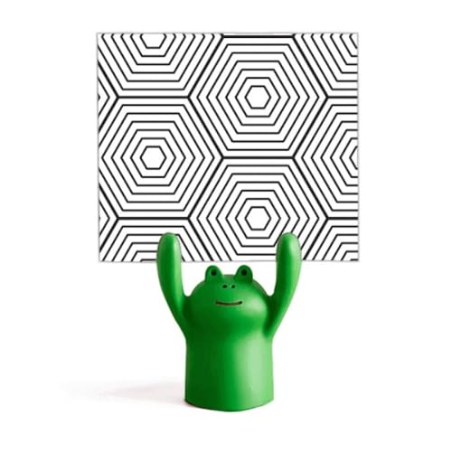 Support mémo grenouille anti papiers perdus socle hexagonal artistique