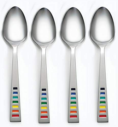 Fiesta - 641020R Fiesta Celebration 20-Piece Flatware Silverware Set, Service For 4, Stainless Steel, Includes Forks/Knife/Spoons #TOP6