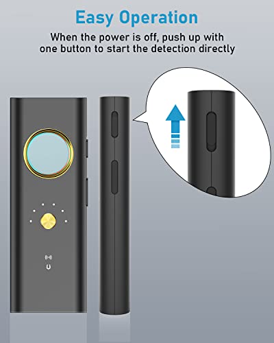 Smhawk Portable Hidden Camera Detectors,Gps Tracker Detector,Anti Spy Wireless Signal Scanner,Listening Device Detector,6 Levels Sensitivity,36H Working Time Infrared Finder For Home Office Travel Car #TOP1