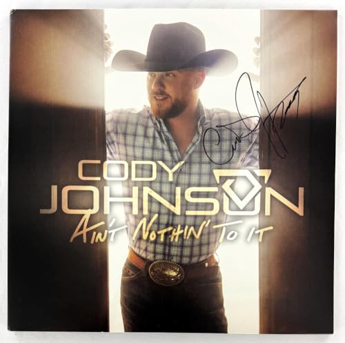 Cody Johnson Signed Autograph Album Vinyl Record LP - Ain't Nothin To It B - with James Spence Authentication JSA COA - Country Music Superstar Stud - Black and White Label Live and Rocking Six Strings One Dream A Different Day Cowboy Like Me Gotta Be Me Ain't Nothin' to It Human: The Double Album Til You Can't Singer