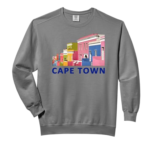 Bo-Kaap Cape Town Artwork for Cape Town Fans Comfort Colors Adult Sweatshirt