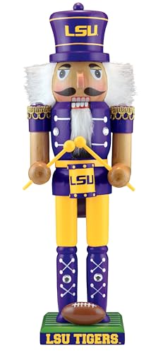 Masterpieces Game Day - NCAA LSU Tigers - Team Painted Wood Nutcracker