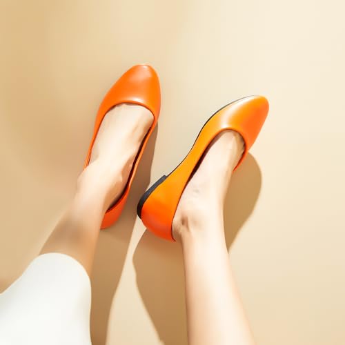 Image of Women's Ballet Flats Shoes Comfortable PU Leather Dress Slip on Shoes Teacher Business Casual