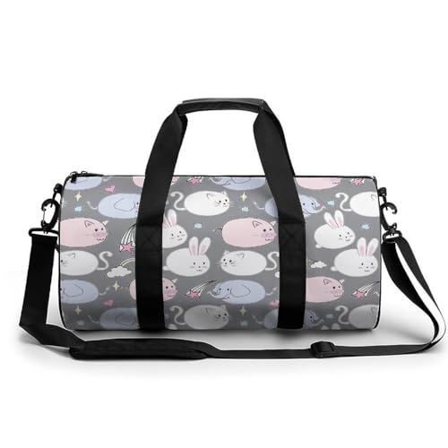 Duffel bag lapin cochon éléphant compact 45x23x23cm pour voyage
