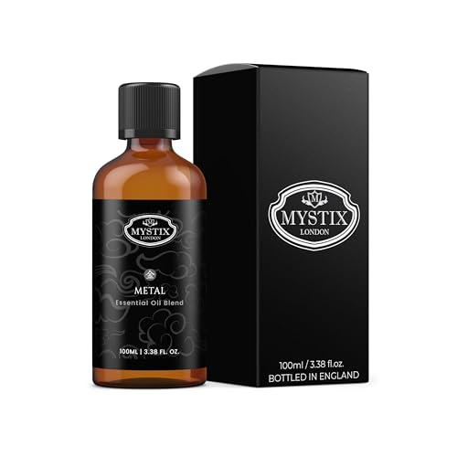 Mystix London | Chinese Metal Element - 100% Pure and Natural Essential Oil Blend 100ml - for Diffusers, Aromatherapy & Massage Blends | Perfect as a Gift | Vegan, GMO Free