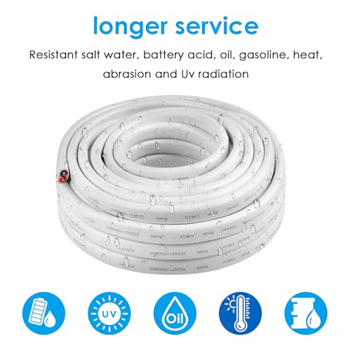 image for Kimbluth 6 Gauge Duplex Marine Wire Tinned Copper Boat Cable, 30ft 6 A