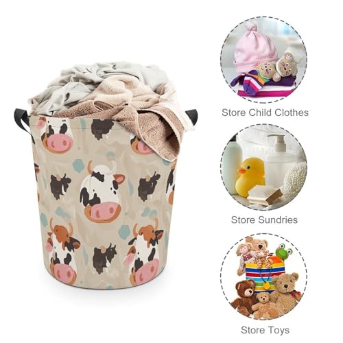 Panier à linge imperméable pliable imprimé vache grand bac de rangement pour animaux - 4