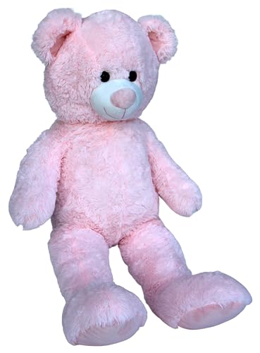Wagner 9094 - Riesen XXL Teddybär 100 cm groß in rosa - Plüschbär Kuschelbär Teddy Bär 1,0 m