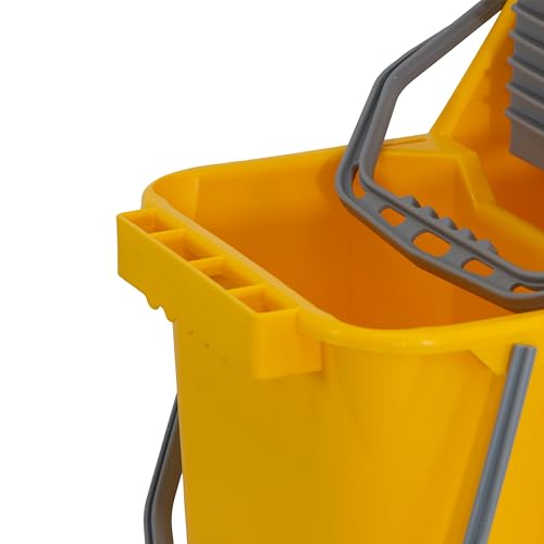 Unger Commercial 8-Gallon Dual-Compartment Mop Bucket with Side Press Wringer – Yellow, Ergonomic Design for Efficient Floor Cleaning COMBY by UNGER - Image 4