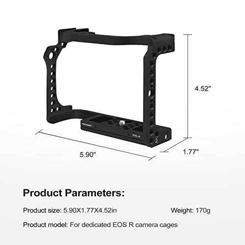 Image of EOS R Camera Cage, EOS R Cage for Canon EOS R Camera Case Camera Rig Cold Shoe