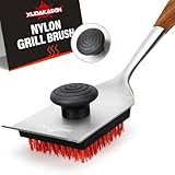 XUDAKAIXIN Nylon Grill Brush,Dual Grip Design,with Extended...