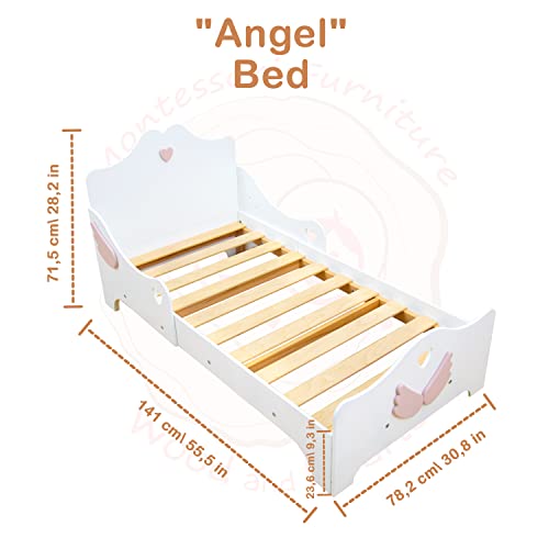 Woodandhearts Angel Bed With Slats Nursery Bed Girls Bedroom Furniture Toddler Bed By Woodandhearts #TOP4