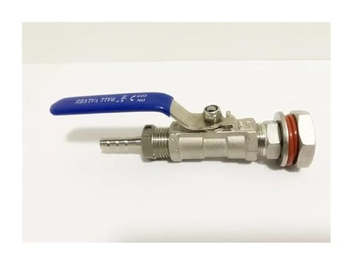 LOFWSGPRX 1/2" Beer Pot Fittings of The teapot with 1/2" 1-pc Ball Valve & OD10 mm Hose Barb & Adapter for Homebrew Stainless Steel 304