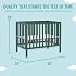 Dream On Me, Edgewood 4-in-1 Convertible Mini Crib, Olive & Holly 3 Fiber Portable, Greenguard Gold Certified, Waterproof Vinyl Cover, Lightweight Mini Crib Mattress, White