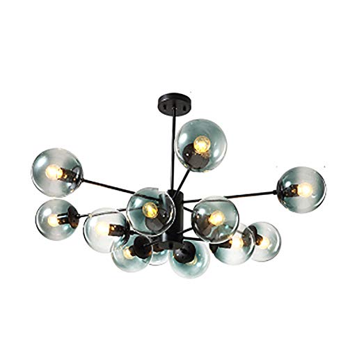 Lustre du milieu du siècle avec 12 globes en verre suspendus