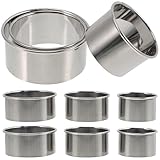 VILLCASE 9 Stück Teiliges Edelstahl Dumpling Tool Robuste Runde Teigschneider für Knödel und...