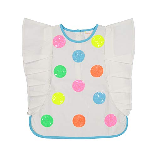 Image of Masala Kids Girls' Betty Top Party Dots White
