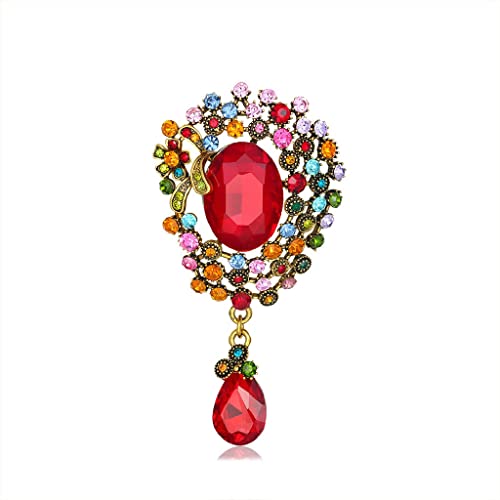 Broche pendentif cristal et accessoire de corsage pour femme chic