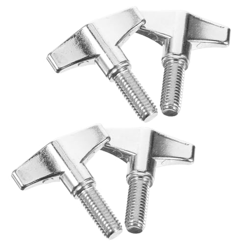 Abaodam Drum Kit Wing Screws 4pcs Metal Cymbal Nut Snare Drum Hardware for Percussion Instrument Parts