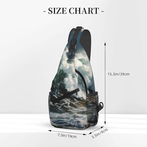 Bolso cruzado deportivo The Sea Waves negro para adulto miniatura 3