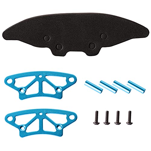 WEISHUJI Front Foam Bumper,Aluminum Bumper Rail Upper Plate Upgrade Parts,Bumper Rail Upper Plate Upgrade Parts for 1/10 RC Racing Drift Car Lightning EP Drift/EPX Pro/STK Lightning STR