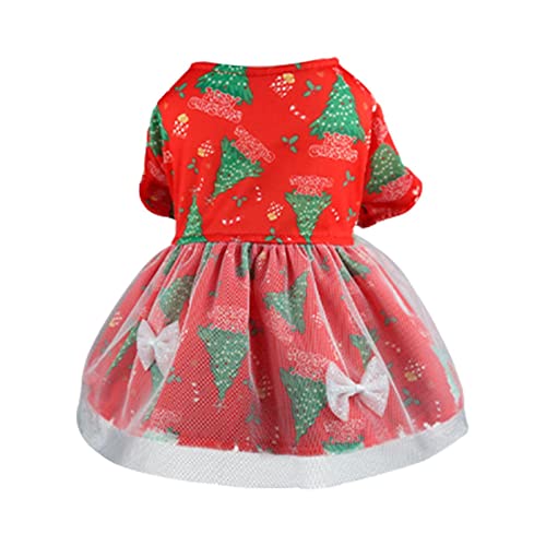 Vestido de Natal para cachorro - Cachorro vestido de cachorro saia,Halloween Dogs Dresses Leve Velud