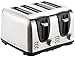 Rosenstein & Söhne Tostapane in acciaio inossidabile: Tostapane in acciaio inox per 4 fette, 1300 W (Tostapane di design)