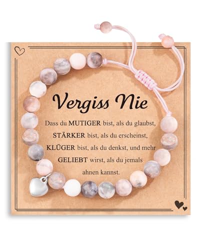 POWWA Geschenk Mädchen 12 9 10 8 11 14 13 15 Jahre Armband, Valentinstag Geschenke für Mädchen Kinder Teenager Geburtstag Kommunion Konfirmation Ostern Erstkommunion Jugendweihe Firmung