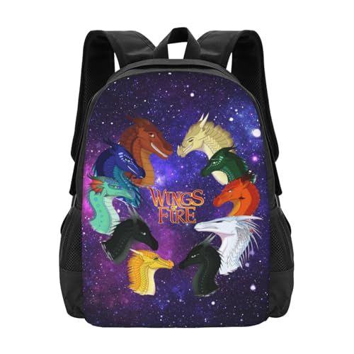 Wings Of Fire Backpack,3d Print Laptop Backpack Lightweight Casual Daypack Bookbag 16.5 In, Black