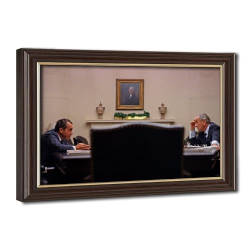 Impression sur toile Richard Nixon Lyndon Johnson Maison Blanche déco