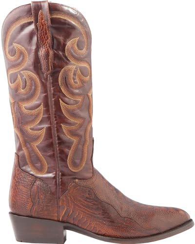 El Dorado Men's Handmade Ostrich Leg Western Boot Round Toe - Ed22032