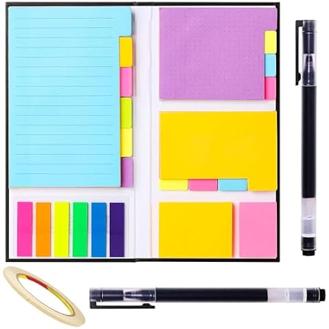 Sticky Notes Set, Sticky Notes Tabs, 710 Pack, Divider Sticky Notes, School Supplies, Office Supplies, Planner Sticky Notes, Sticky Note Dividers Tabs, Book Notes, Back to School Supplies (410pcs) Cover