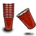 GreenTech© Beer Pong Becher aus Edelstahl, 10 Stück, Wiederverwendbare Bierpongbecher, Partybecher, ökologisch, 480ml/16oz, Mehrweg, Spülmaschinengeeignet -rot hochglanz-