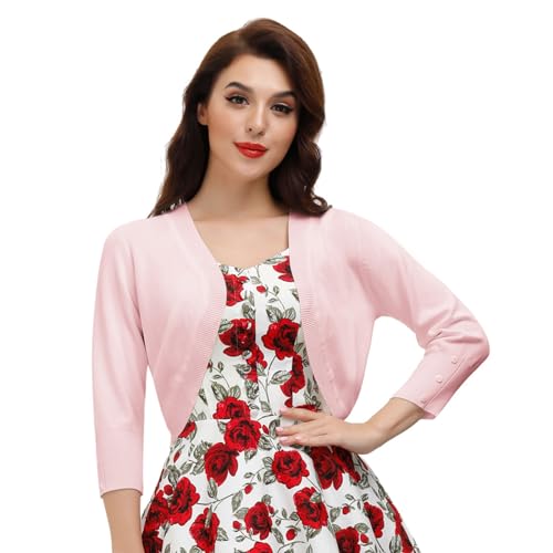 Image of Belle Poque Womens Bolero Shrug Cropped Cardigan