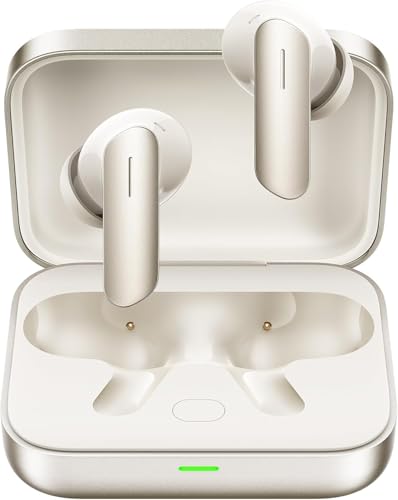 Image of Realme Air 7 True Wireless Earbuds, 52dB Active Noise Reduction, Hi-Res Sound, LHDC, 12.4mm Dynamic Bass Driver, 6 Mics Clear Call, 52H Battery, Bluetooth 5.4, IP55 Water Resistance (Ivory Gold)
