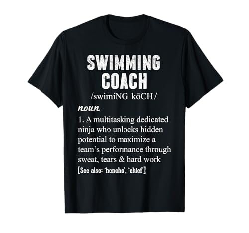 Swimming Coach Definition Shirt Swim Coach Appreciation Gift T-Shirt