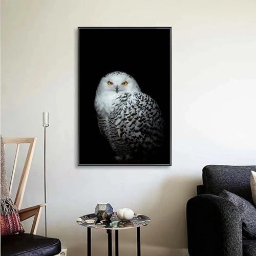 Peinture abstraite de hibou pour habiller un mur vide avec un tableau d'art mural de salon - 3