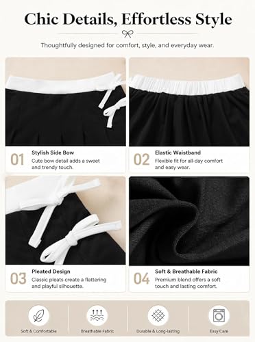 Image of Girls Pleated Skirts Cute Summer Graphic Casual Mini Tennis Skirts