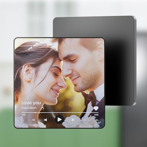 Coiisovd Kühlschrankmagnet mit Musik, personalisierter Musik-Fotomagnet, geeignet für Männer Frauen, Valentinstags Geburtstagsdekoration, Geschenk für Freundin, Freund oder Jubiläum für Paare Coiisovd Kühlschrankmagnet mit Musik, personalisierter Musik-Fotomagnet, geeignet für Männer Frauen, Valentinstags Geburtstagsdekoration, Geschenk für Freundin, Freund oder Jubiläum für Paare