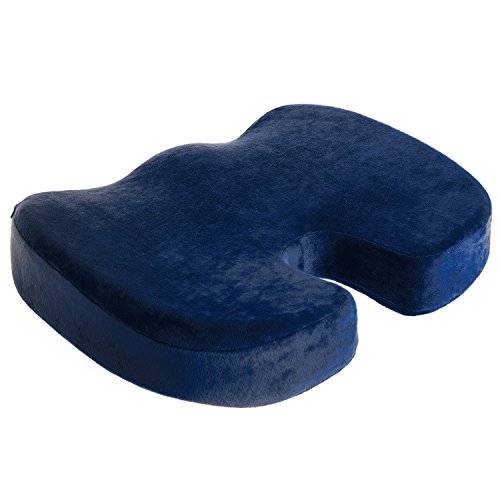ORTHOLOGICS® Premium Pain Relief Memory Foam Seat Office Chair Car Cushion Tailbone Pillow Sciatica Coccyx Pain Support OL10