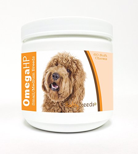 Image of Healthy Breeds Labradoodle Omega HP Fatty Acid Skin and Coat Support Soft Chews 60 Count