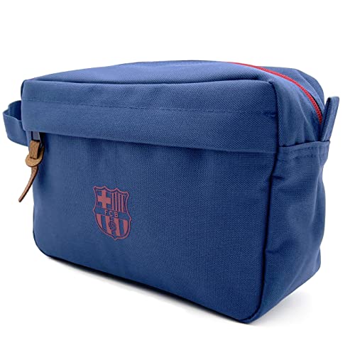 Icon Sports Fan Shop FC Barcelona World Soccer Club Team Logo Officially Licensed Toiletry Travel Bag (Navy, ONE SIZE)