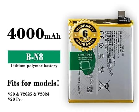 Image of Original B-N8 Battery for Vivo S7, V20 & V20, S7, V20, V20 Pro Battery with 6 Month Warranty **** (X00285)