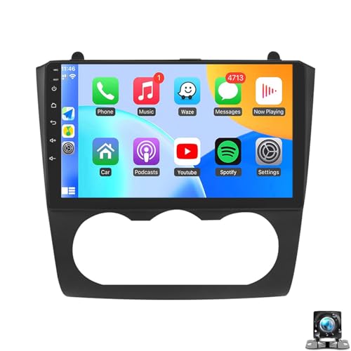 Radio estéreo Android 15 para Ni-ssan Altima Teana 2008-2012 Carplay inalámbrico Android Auto pantalla táctil IPS de 9' navegación GPS WiFi Bluetooth Mirror Link FM RDS cámara(Color:8 CORE 8+256G)